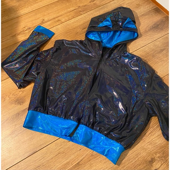 Coquetry Cat Kimberly Jacket Black Blue XL $135 - Picture 3 of 10